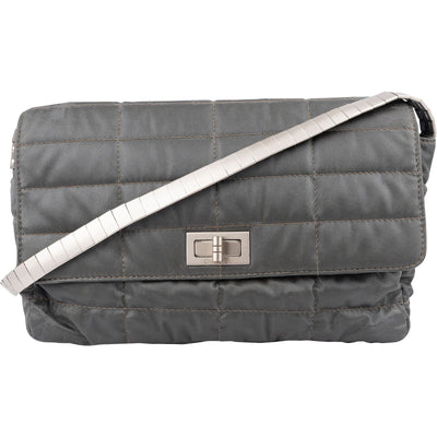 Chanel Limited Nylon Chocolate Bar Flap Shoulder Bag