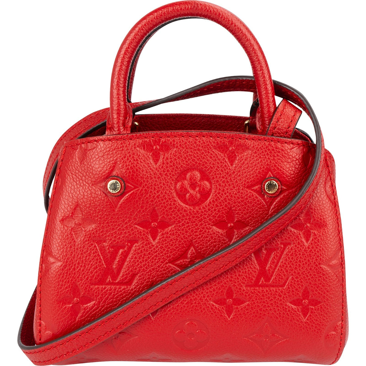 Louis Vuitton Monogram Empreinte Leather Nano Montaigne Crossbody Handbag