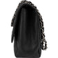 Chanel Quilted Caviar Leather Palladium Jumbo Single Flap Crossbody Bag