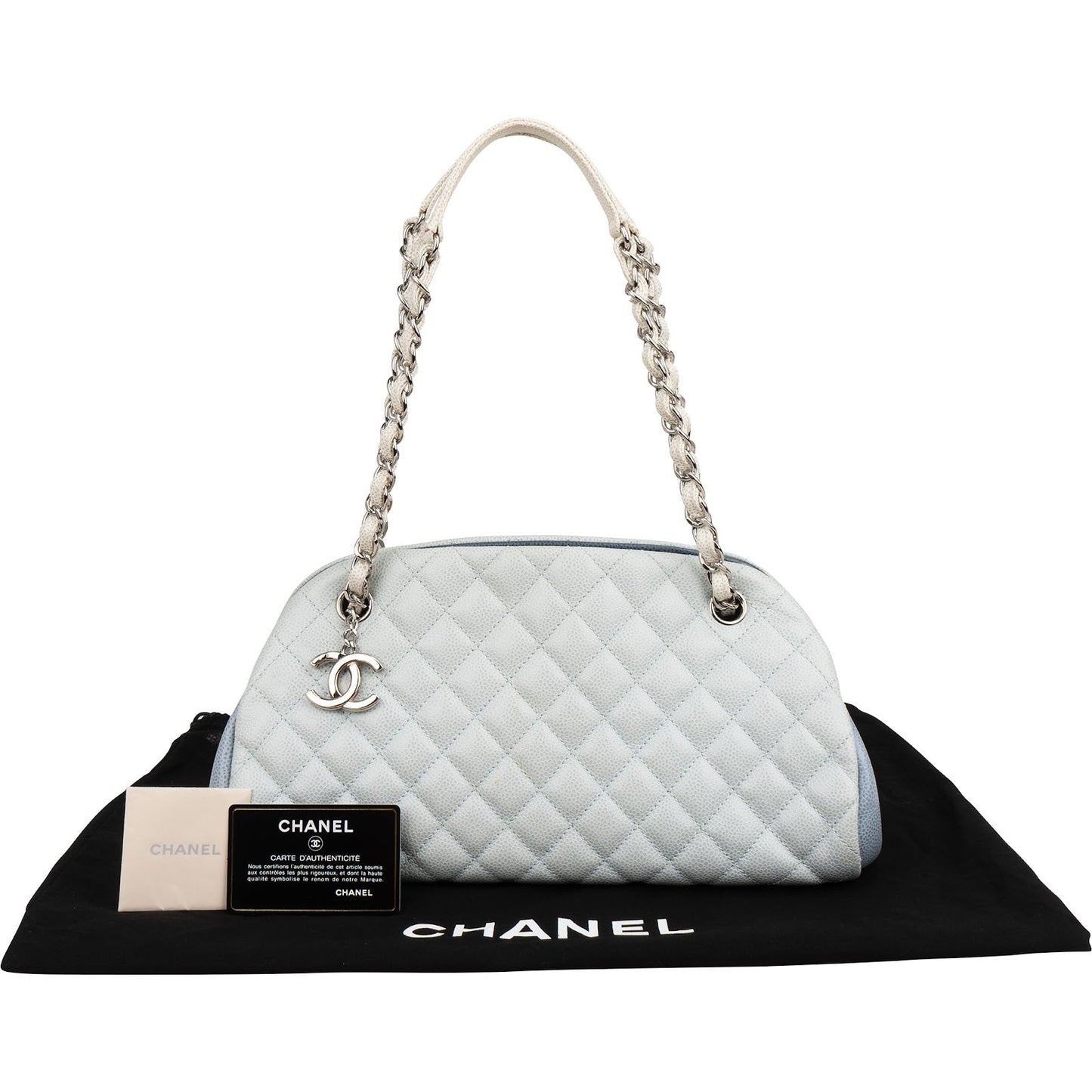 Chanel Quilted Caviar Leather Mademoiselle Bowling Shoulder Bag