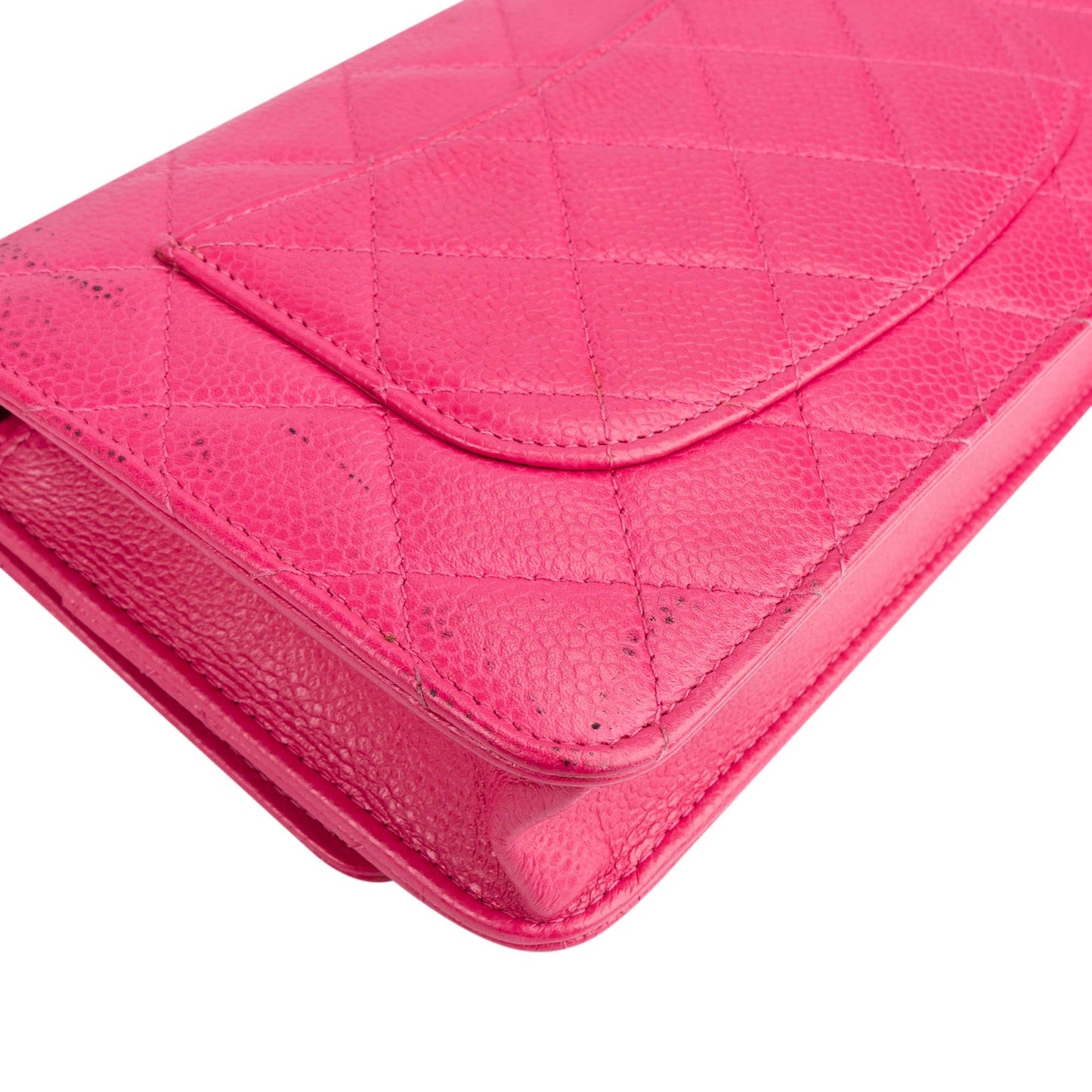 Chanel Quilted Caviar Leather Wallet on Chain Crossbody Bag