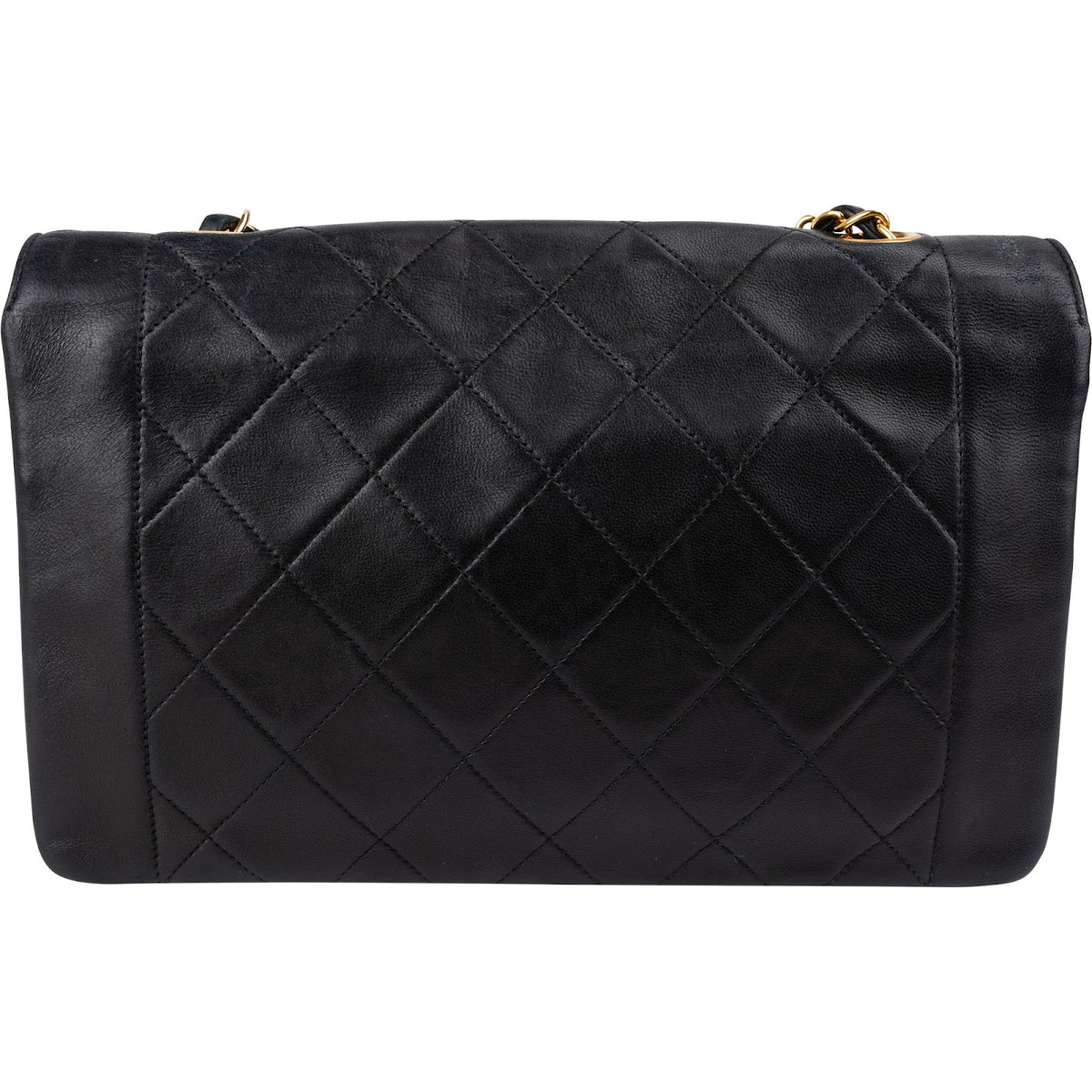 Chanel Quilted Lambskin 24K Gold Single Flap Crossbody Bag