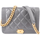 Chanel Quilted Caviar Leather Small Boy Mini Wallet On Chain Crossbody Bag