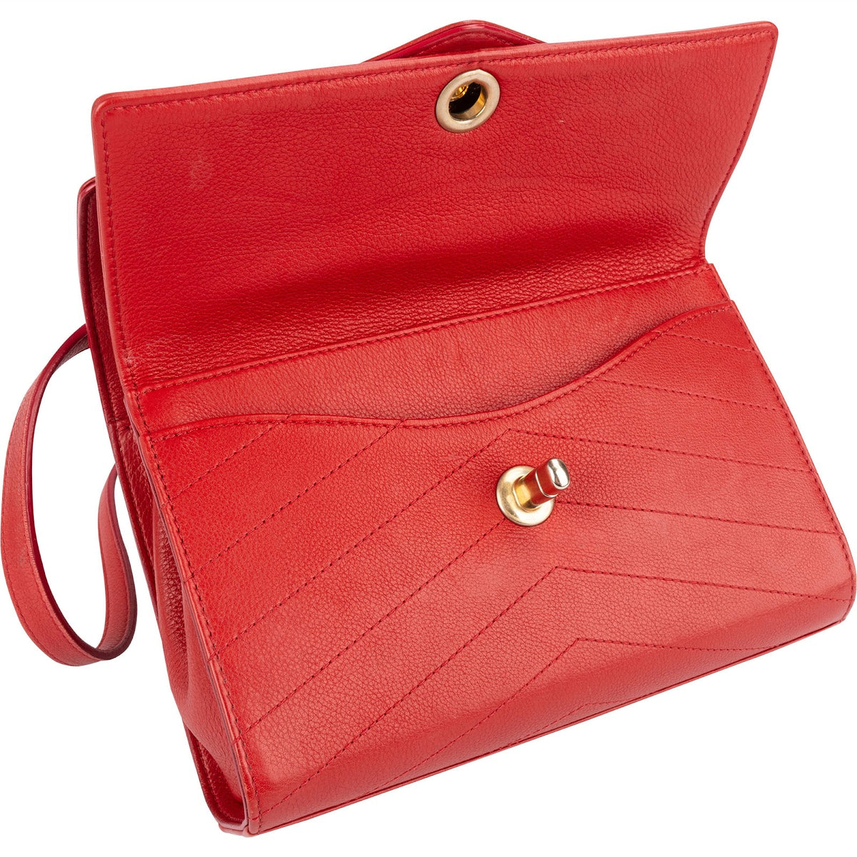 Chanel Envelope Double Flap aus Chevron-Leder – Ansicht 13