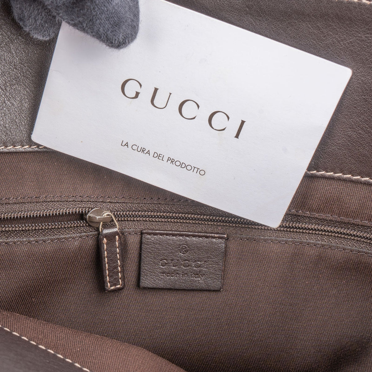 Gucci Monogram GG Canvas Abbey D-Ring Satchel Handbag