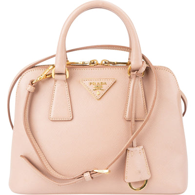 Prada Pink Saffiano Leather Small Promenade Handbag