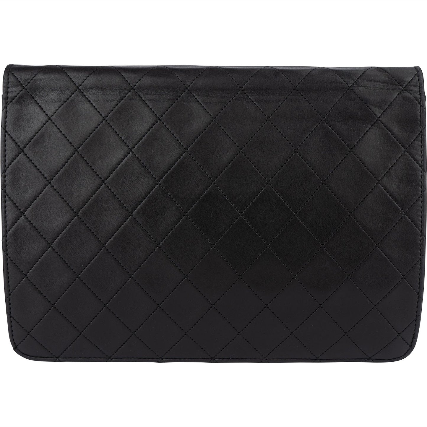 Chanel Quilted Lambskin 24K Gold Single Flap Shoulder Bag