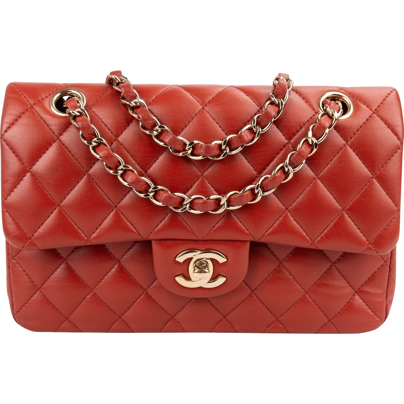 Chanel Quilted Lambskin Small Double Flap Shoulder Bag