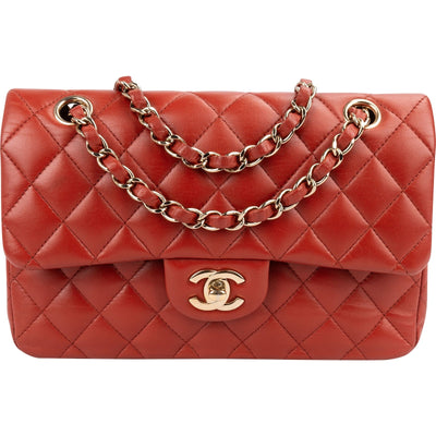 Chanel Quilted Lambskin Small Double Flap Shoulder Bag