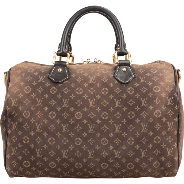 Louis Vuitton Mini Lin Monogram Idylle Fusain Speedy 30 Bandoulière Handbag