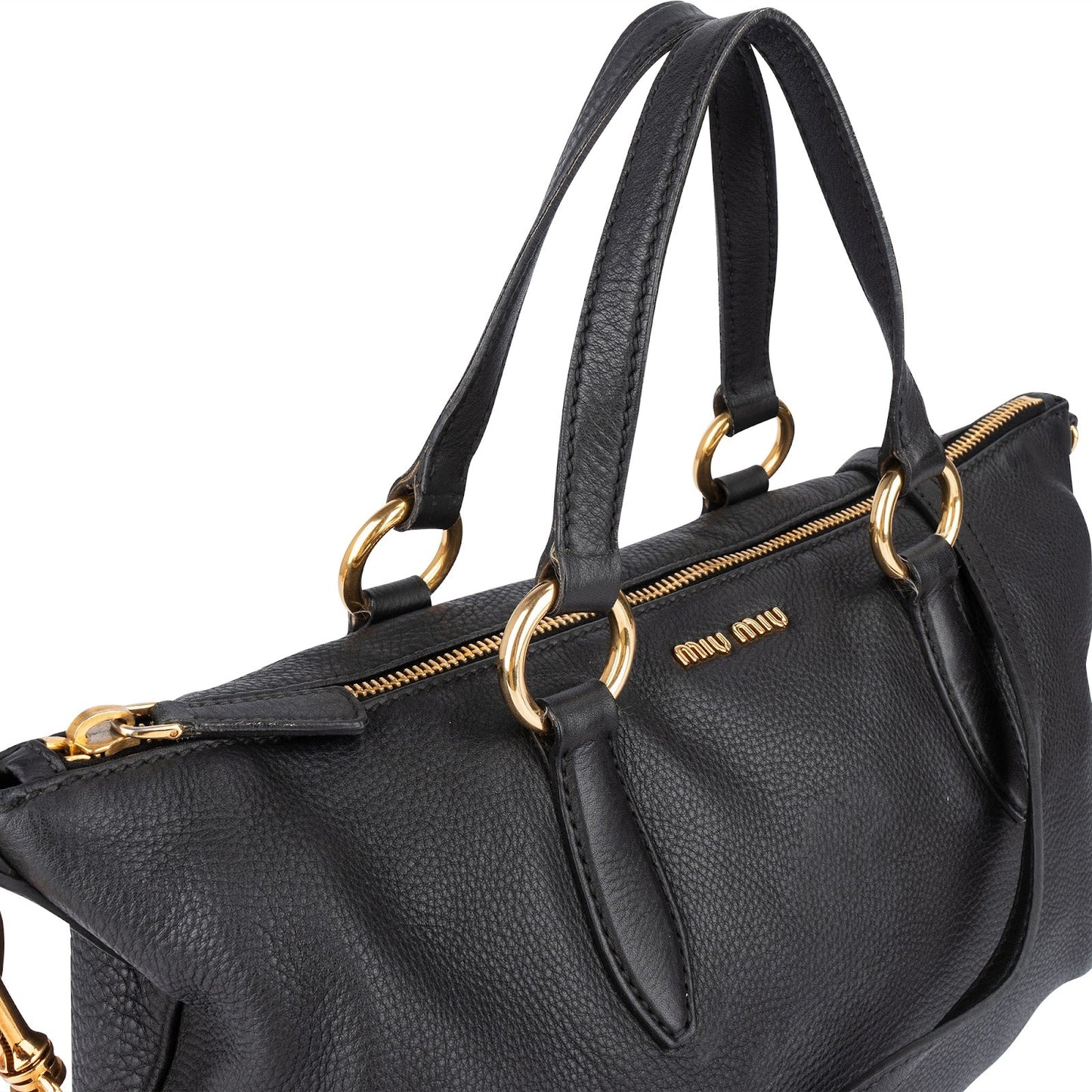 Miu Miu Vitello Lux Satchel Shoulder Bag