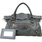 Balenciaga Dark Green Leather Classic City Handbag