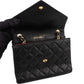Chanel Quilted Lambskin CC Envelope Small 24K Gold Single Flap Crossbody Bag