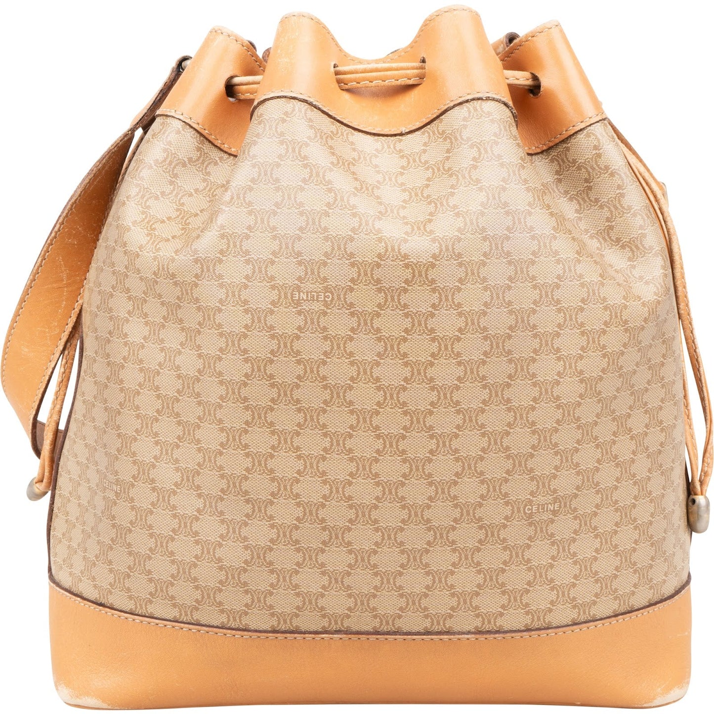 Céline Macadam Monogram Bucket Drawstring Shoulder Bag
