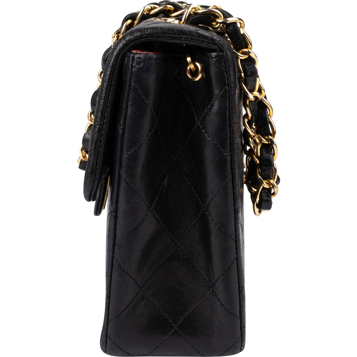 Chanel Quilted Lambskin 24K Gold Single Flap Crossbody Bag