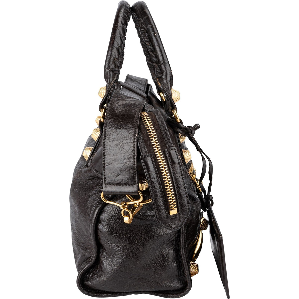 Balenciaga Dark Brown Leather Giant 21 City Handbag