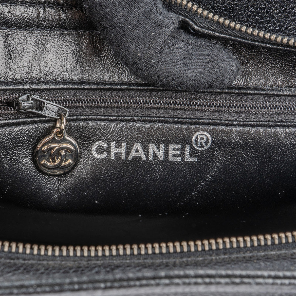 Chanel Caviar Leather Coco Mark Tote Shoulder Bag
