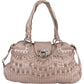 Salvatore Ferragamo Pleated Leather Gancini Flap Bag Handbag