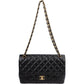 Chanel Caviar Leather Palladium Jumbo Double Flap Crossbody Bag