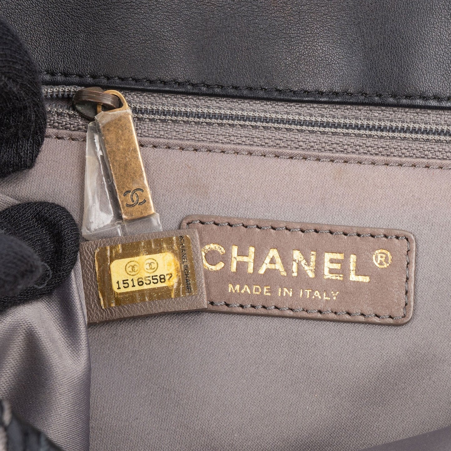 Chanel  Stitching Lambskin Single Flap Shoulder Bag