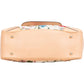 Gucci Rose Leather Flora Print Canvas Bamboo Top Handle Handbag