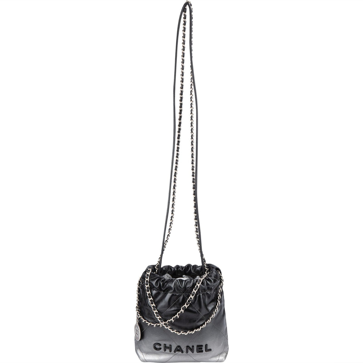 Chanel 22 Quilted Lambskin Ombre Drawstring Crossbody Bag