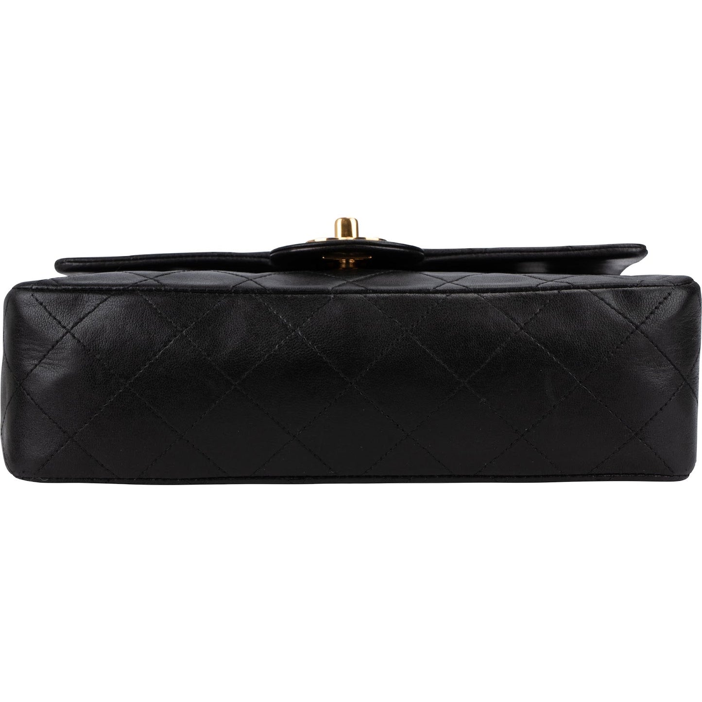 Chanel Quilted Lambskin 24K Gold Small Double Flap Shoulder Bag