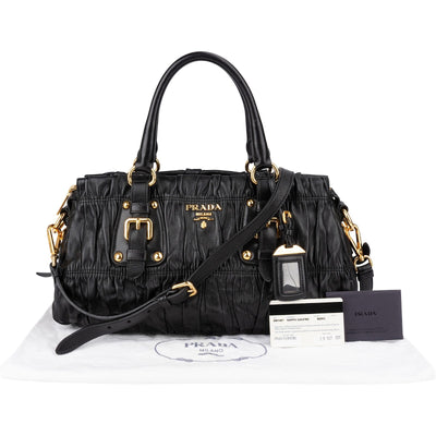 Prada Nappa Leather Gaufre Satchel Handbag