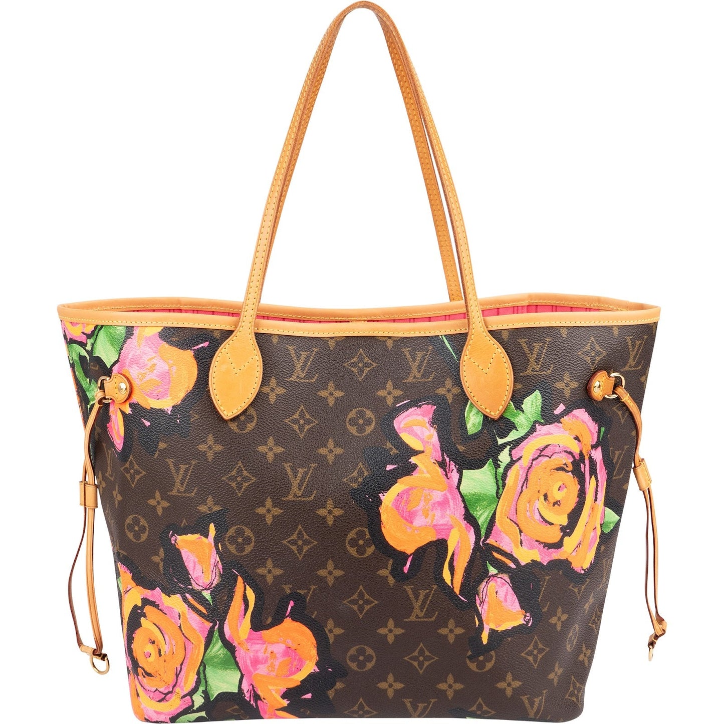 Louis Vuitton Limited Monogram Roses Neverfull MM Shoulder Bag