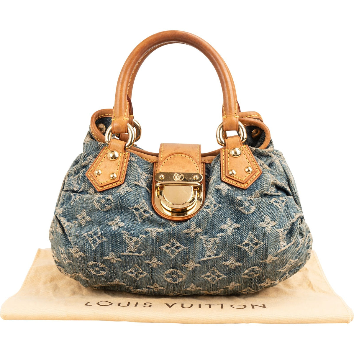 Louis Vuitton Monogram Denim Pleaty Handbag