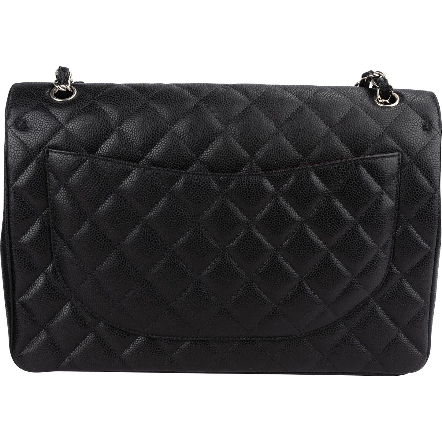 Chanel Quilted Caviar Leather Maxi Double Flap Crossbody Bag