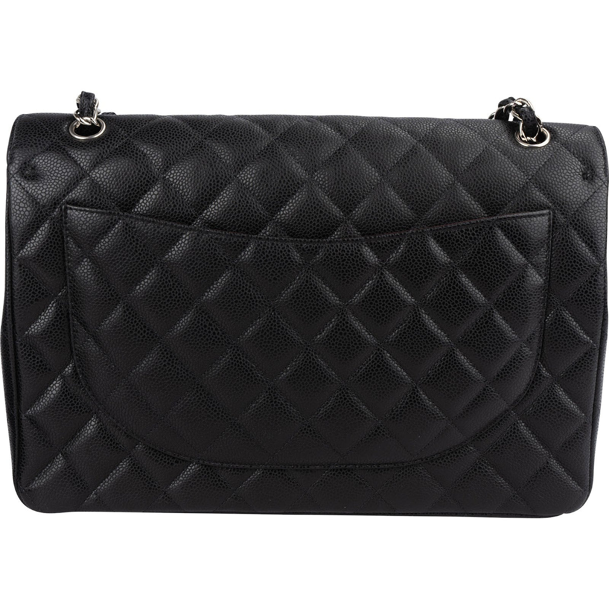 Chanel Quilted Caviar Leather Maxi Double Flap Crossbody Bag