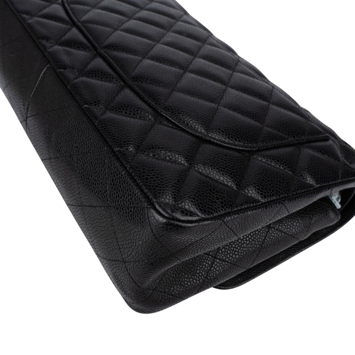 Chanel Quilted Caviar Leather Jumbo Double Flap Crossbody Bag