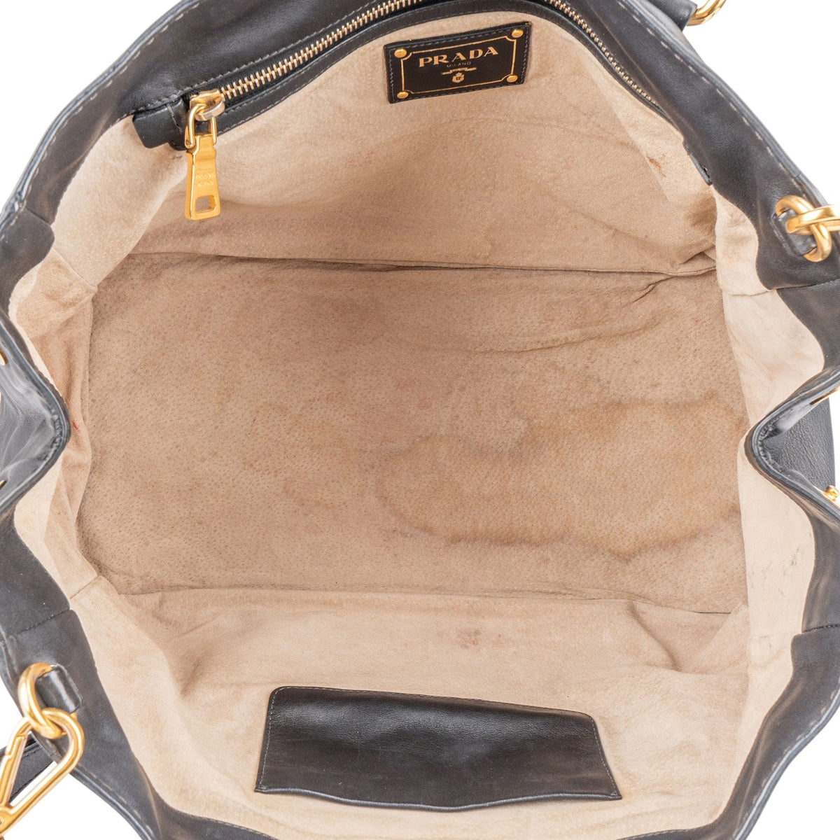 Prada Black Nappa Leather Tote Handbag