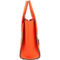 Céline Orange Grained Leather Luggage Handbag