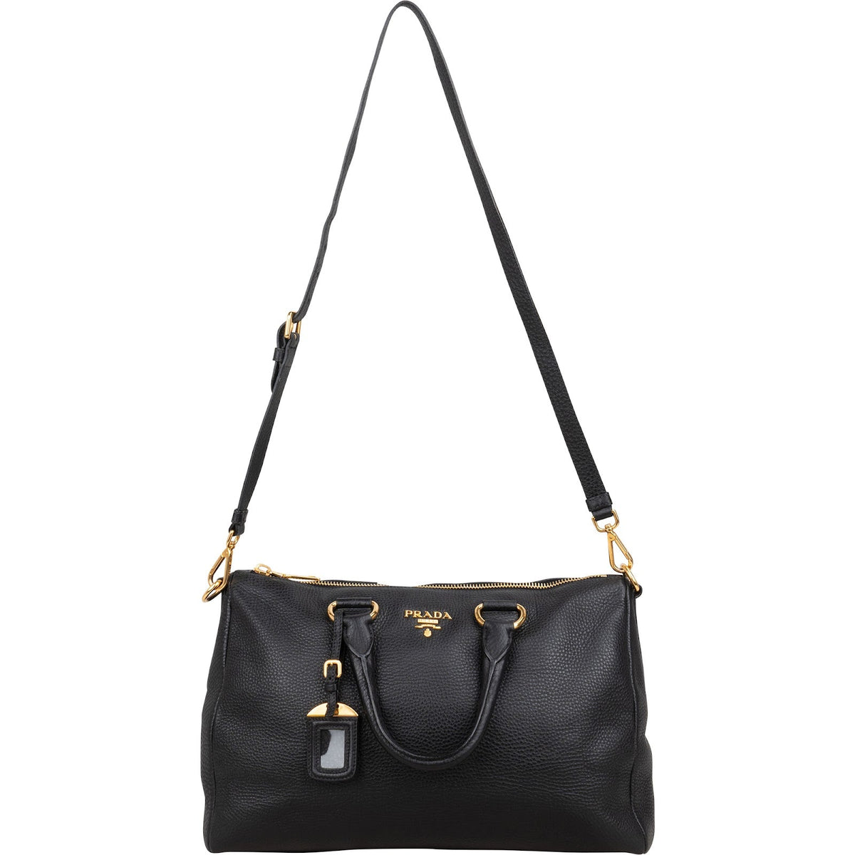 Prada Vitello Daino Leather Bauletto Handbag