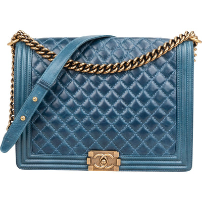 Chanel Quilted Calfskin Jumbo Boy Crossbody Bag