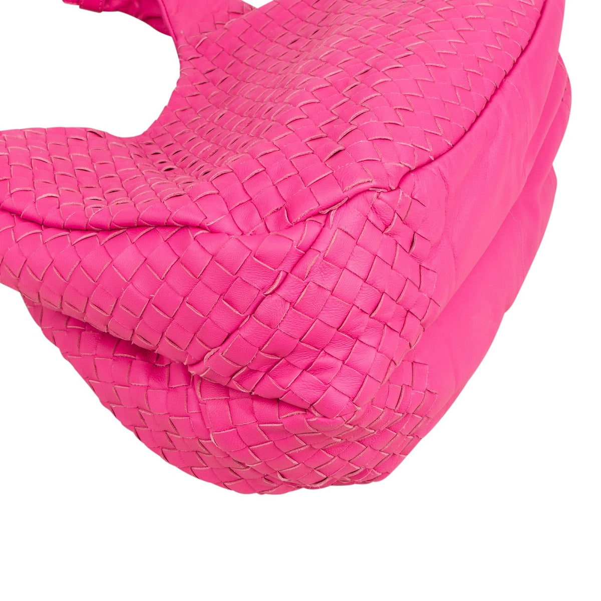 Bottega Veneta Pink Intrecciato Leather Campana Hobo Shoulder Bag