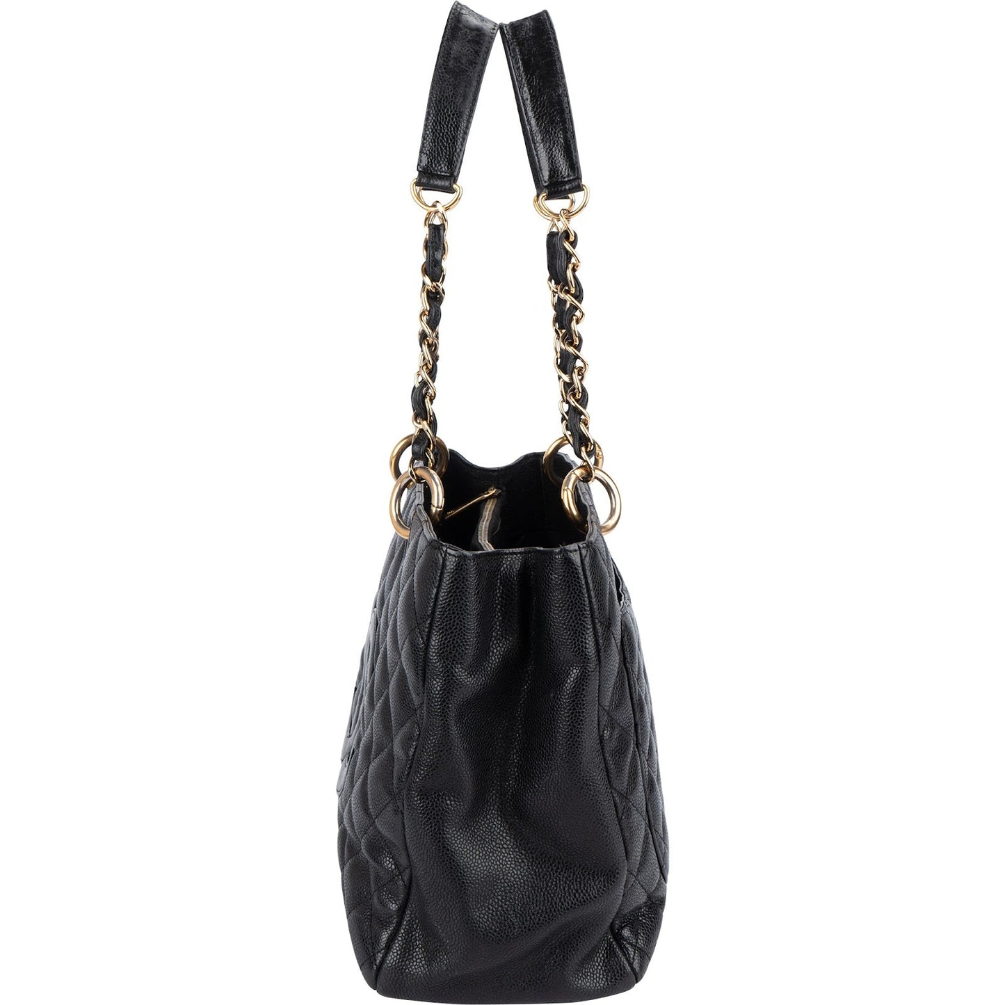 Chanel Quilted Caviar Leather Grand Shopping CC Shoulder Bag