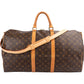 Louis Vuitton Monogram Canvas Keepall 55 Bandoulière Travel Bag