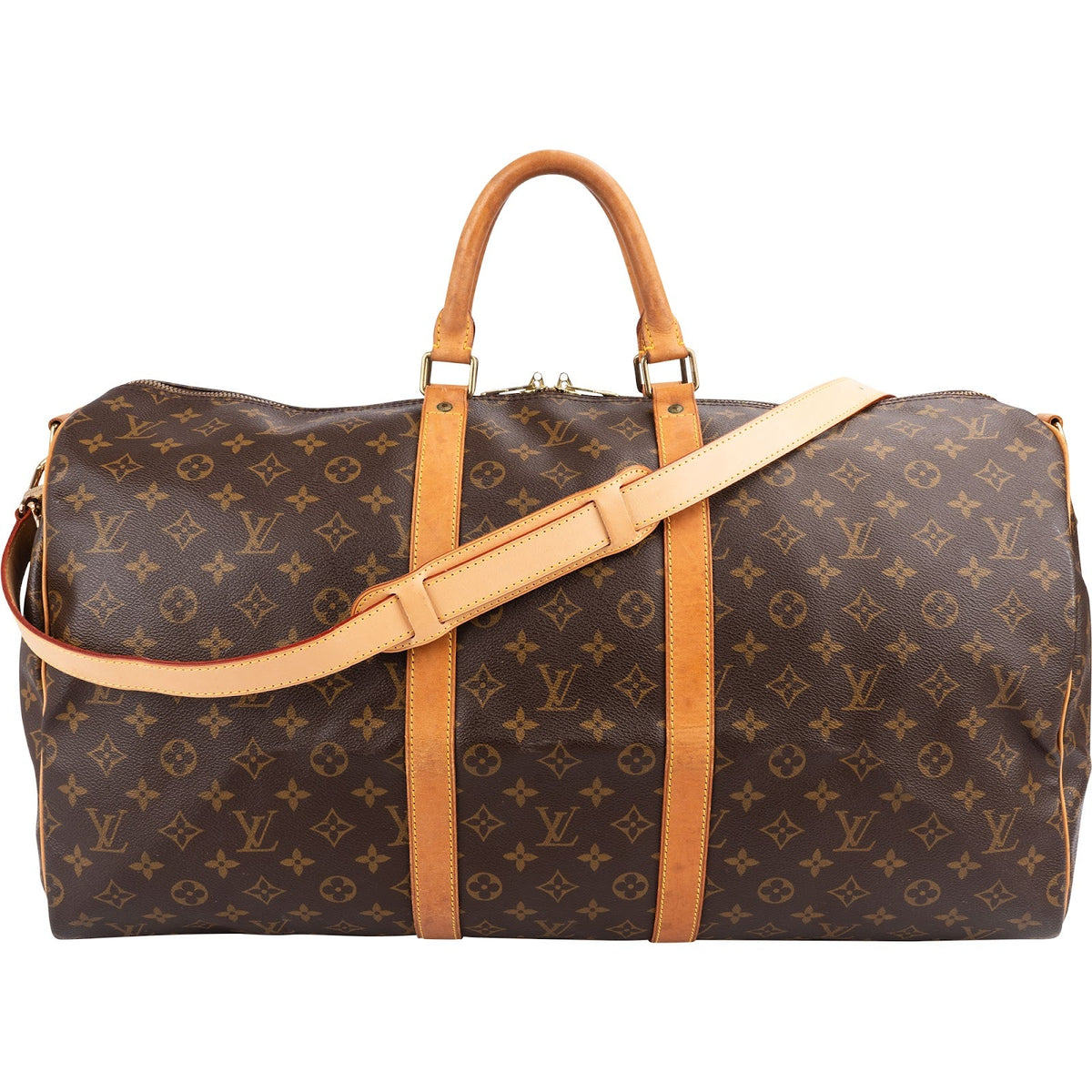 Louis Vuitton Monogram Canvas Keepall 55 Bandoulière Travel Bag