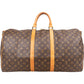 Louis Vuitton Monogram Canvas Keepall 55 Bandoulière Travel Bag