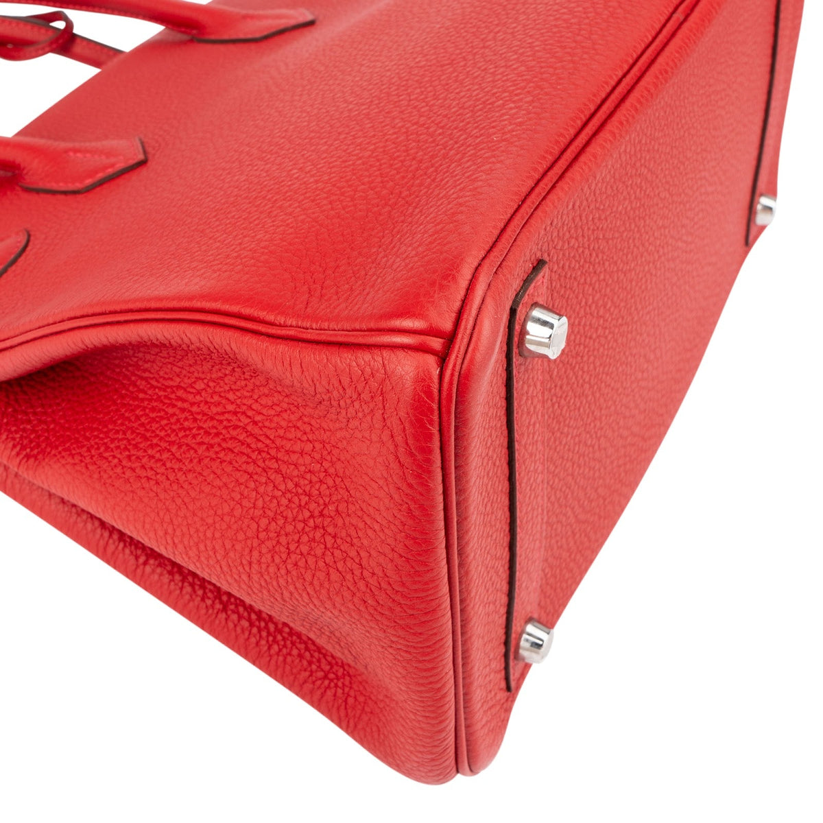 Hermès Rouge Garance Togo Leather Palladium Birkin 30 Handbag