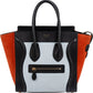 Celine Luggage Small aus dreifarbigem Wildleder und Leder – Vorderansicht