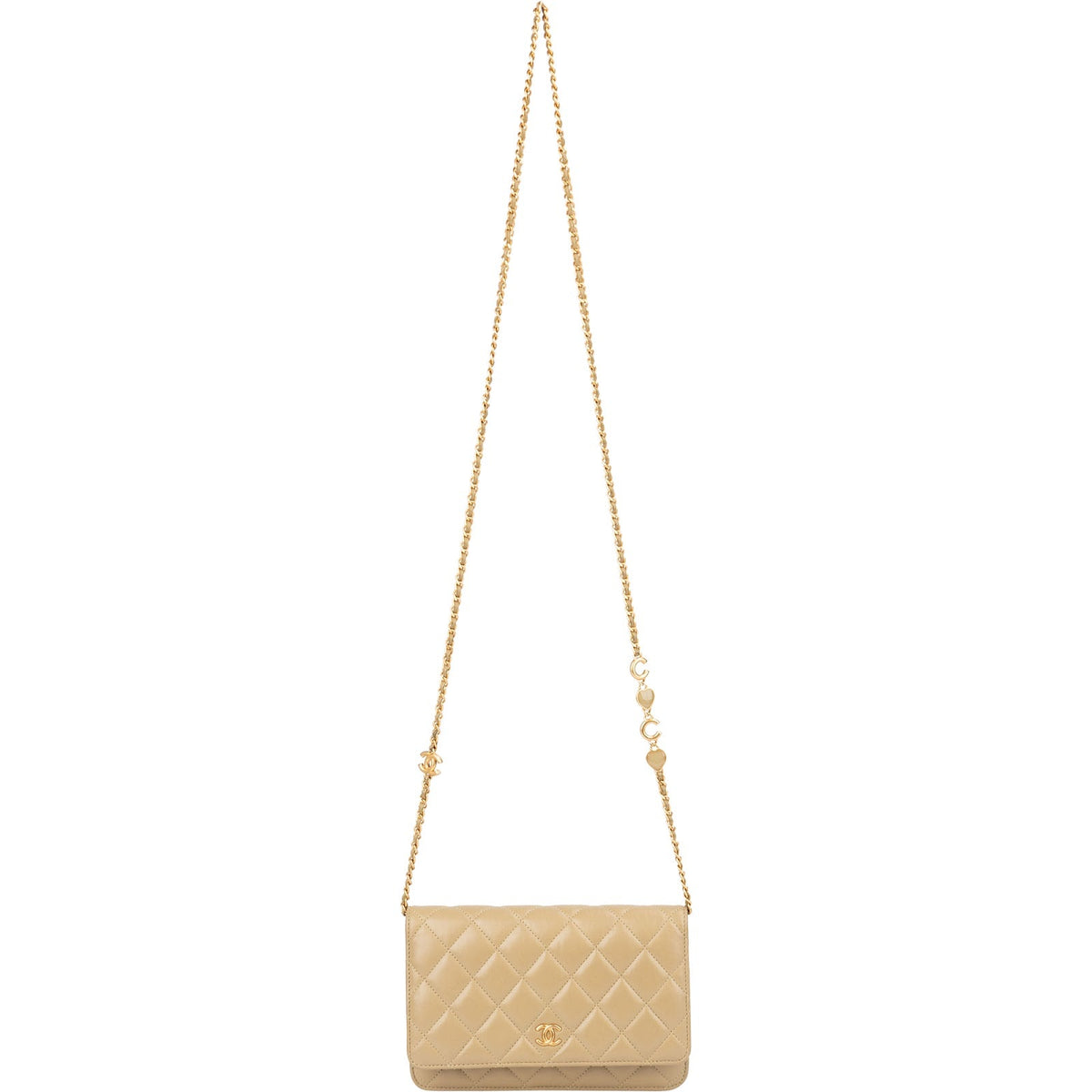Chanel Quilted Lambskin Sweetheart CC Wallet On Chain Crossbody Bag
