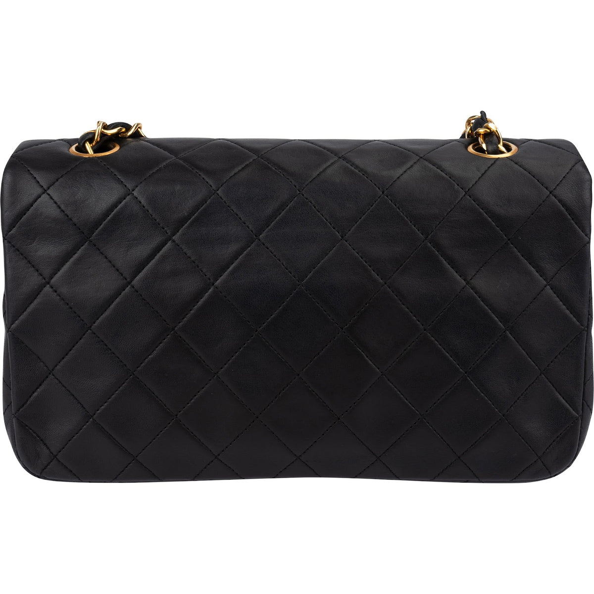 Chanel Quilted Lambskin 24K Gold Single Flap Crossbody Bag