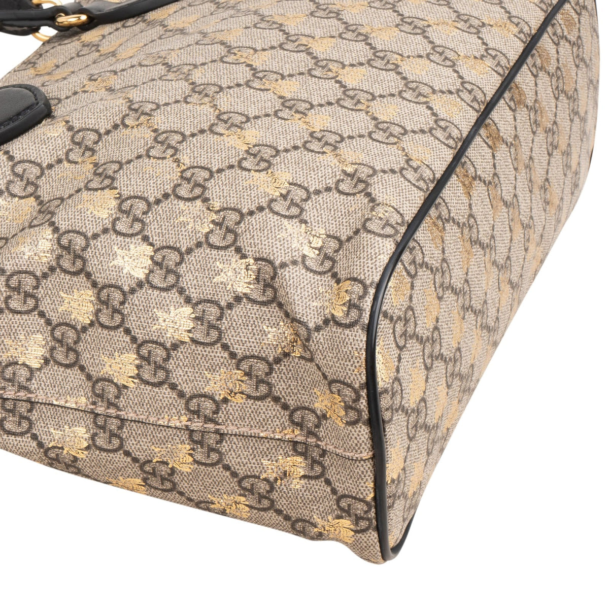 Gucci Monogram GG Supreme Bee Print Small Tote Handbag
