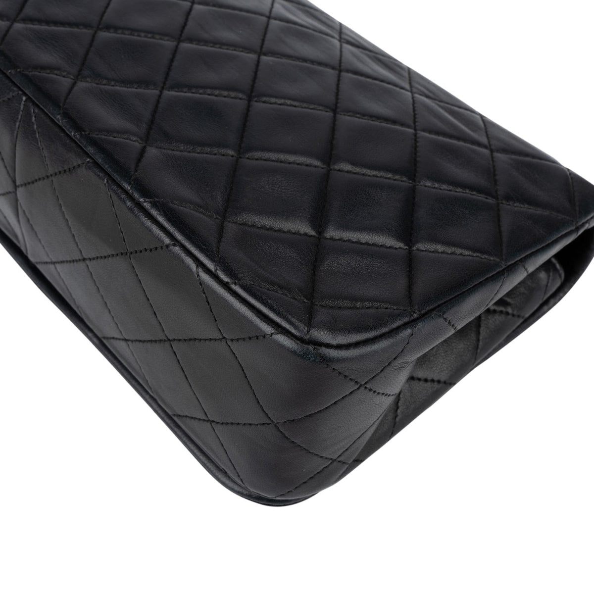 Chanel Quilted Lambskin 24K Gold Single Flap Crossbody Bag