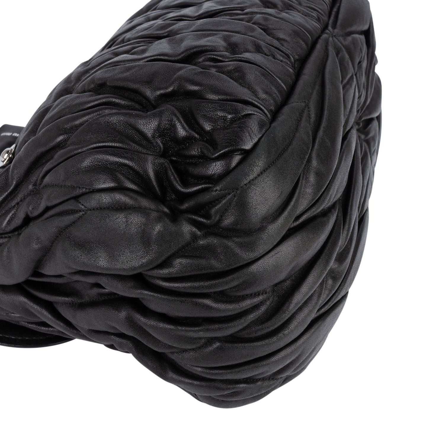Miu Miu Matelassé Leather Hobo Shoulder Bag