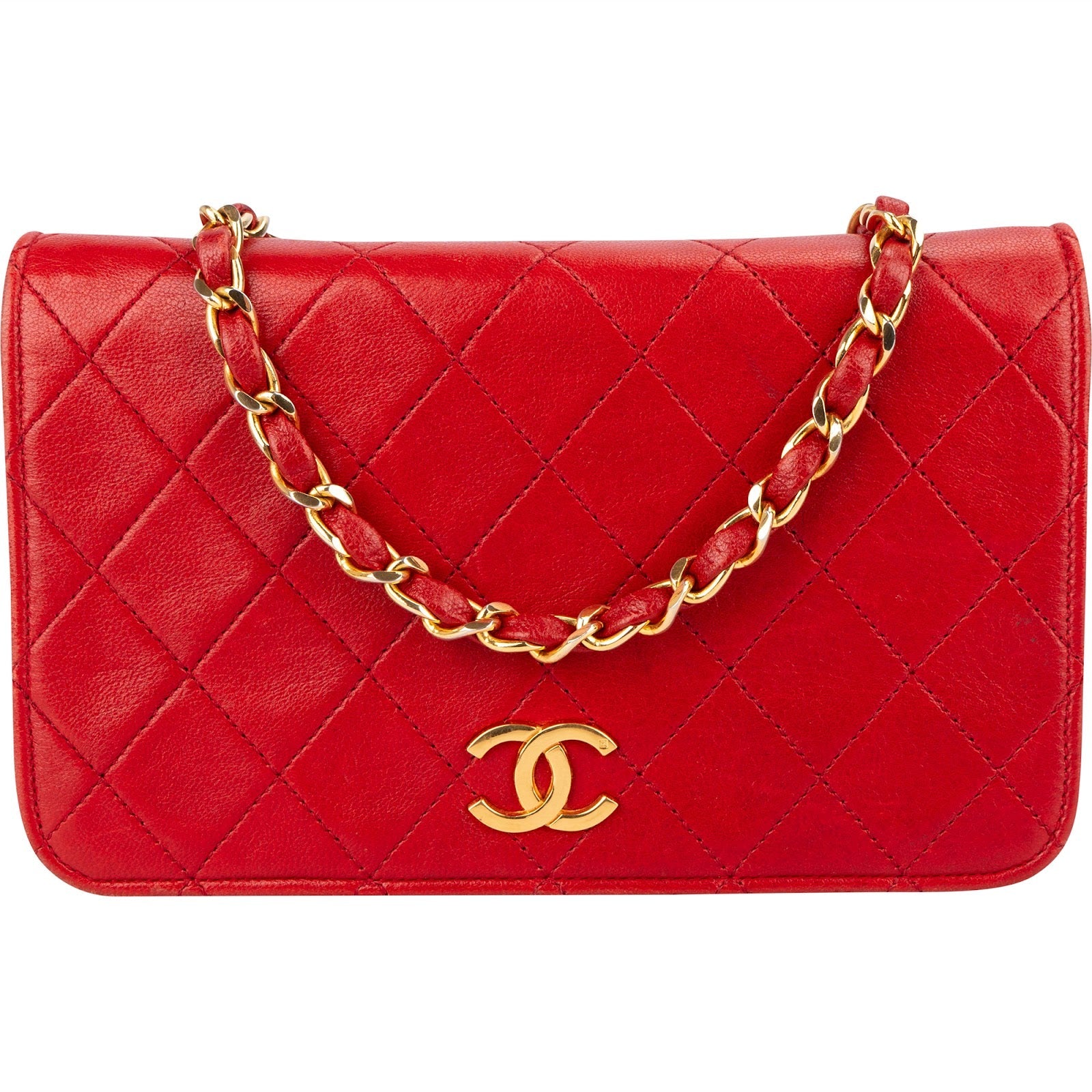 Chanel Quilted Lambskin 24K Gold Mini Single Flap Shoulder Bag